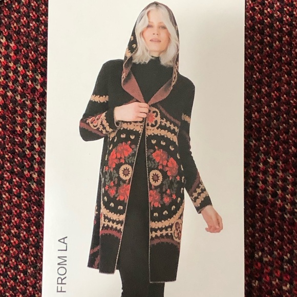 Max Sport Hooded Sweater Duster Floral 